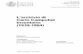 L'archivio di Carlo Campolmi Inventario (1939-1964)