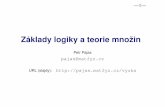 Základy logiky a teorie mno¾in - ufal.mff.cuni.cz