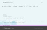 Materia Literatura Argentina I
