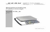 Betriebsanleitung Plattformwaage - KERN & SOHN