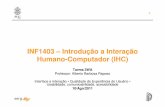 INF1403 – Introdução a Interação HumanoHumano-Computador ...