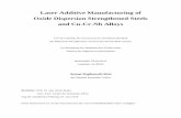 Laser Additive Manufacturing of Oxide Dispersion ...