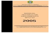 MANUAL TÉCNICO DE ORÇAMENTO MTO-02 2005