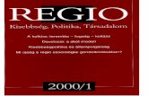 Regio - 11. évf. (2000.) 1. sz. - OSZK