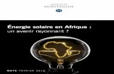 Énergie solaire en Afrique - Institut Montaigne