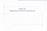 Parte III Algoritmo di branch-and-bound