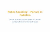 Public Speaking – Parlare in Pubblico