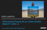 Oservaiones Proyeto de Ley amio limátio oletín Nº 13191 -12