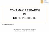 TOKAMAK RESEARCH IN IOFFE INSTITUTE