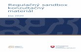 Regulačný sandbox konzultačný materiál