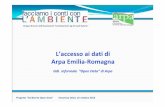 L’accesso ai dati di Arpa Emilia Romagna