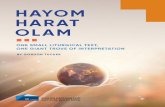 Rosh Hashana Hayom Harat Olam - Shalom Hartman Institute