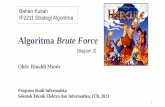 Algoritma Brute Force - Institut Teknologi Bandung