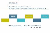 Programme des formations 2022 - fondationcos.org