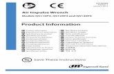 Product Information, Air Impulse Wrench, Models QS110P4 ...