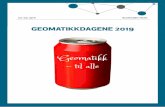 GEOMATIKKDAGENE 2019 - GeoForum