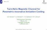 Twin-Helix Magnetic Channel for Parametric-resonance ...