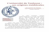 Université de Toulouse origines médiévales