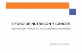 II FORO DE NUTRICIÓN Y CÁNCER - EnfermeriaAPS
