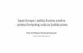 Savet Evrope i zaštita životne sredine - praksa Evropskog ...