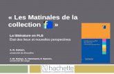 « Les Matinales de la collection - Hachette FLE