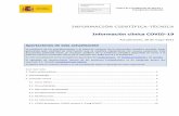 INFORMACIÓN CIENTÍFICA-TÉCNICA Información clínica COVID-19