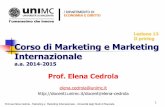 Corso di Marketing e Marketing Internazionale