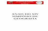 ANAIS DO XIV SIMPÓSIO DE GEOGRAFIA