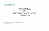 PROGRAMMA VAN TOETSING EN AFSLUITING 2019-2020