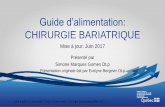 Guide d’alimentation: CHIRURGIE BARIATRIQUE
