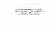 Programación de Biología y Geología Bachillerato