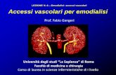 LEZIONE N. 6 Emodialisi: accessi vascolari Accessi ...