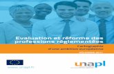 Evaluation et réforme des professions réglementées