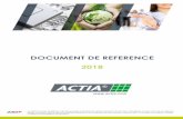 DOCUMENT DE REFERENCE 2018 - ACTIA