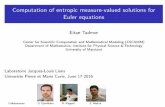 Computation of entropic measure-valued solutions for Euler ...