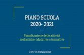 PIANO SCUOLA 2020- 2021