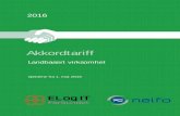 Akkordtariff Landbasert virksomhet 2016 - 2018