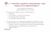 A7 - Attention, cognition, métacognition : quel impact sur ...