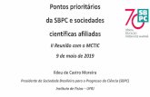 Pontos prioritários da SBPC e sociedades científicas afiliadas
