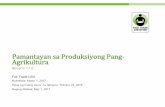 Pamantayan sa Produksiyong Pang- Agrikultura