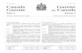 Vol. 141, No. 21 Vol. 141, no Canada Gazette du Canada