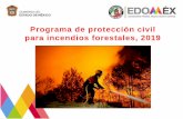 Programa de protección civil para incendios forestales, 2019