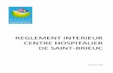 Centre Hospitalier de Saint-Brieuc REGLEMENT INTERIEUR