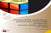 Primjeri PISA zadataka iz sposobnosti rješavanja problema ...