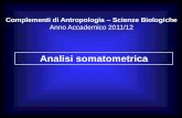 Complementi di Antropologia Scienze Biologiche