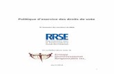 Politique d’exercice des droits de vote - RRSE