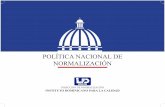 POLÍTICA NACIONAL DE NORMALIZACIÓN