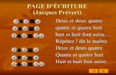 PAGE D’ÉCRITURE (Jacques Prévert)