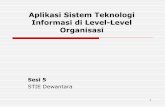 Aplikasi Sistem Teknologi Informasi di Level-Level Organisasi