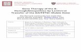 Gene Therapy of the β- Hemoglobinopathies by Lentiviral ...